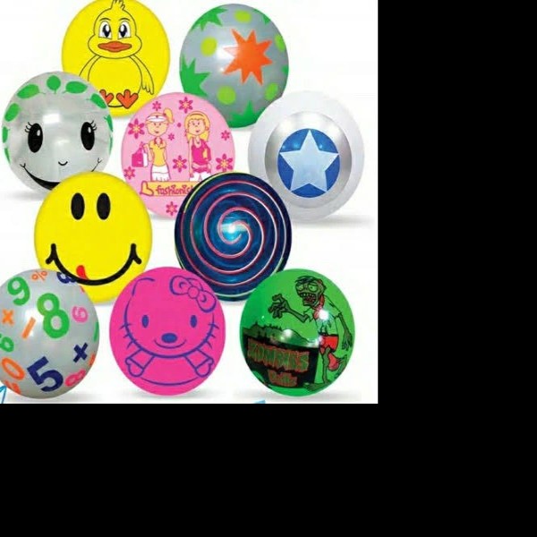 PELOTA PLASTICO 8.5 LED MIX DECORADA VMOD. PZA